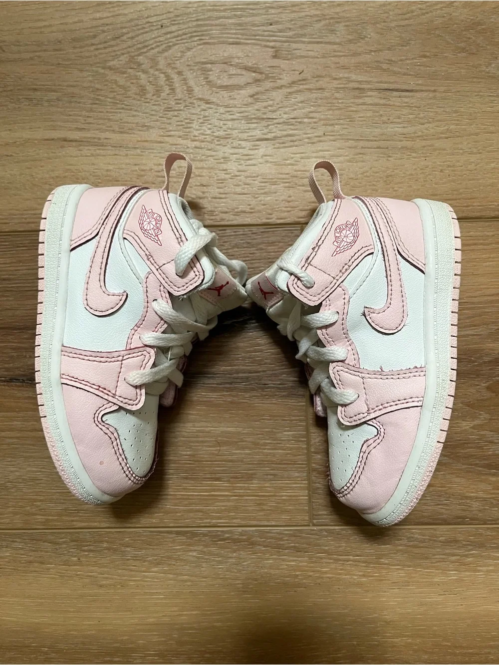 Nike air Jordan 1 mid light pink athletic sneakers shoes 8C toddler
